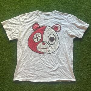 Krazy Kulture White Graphic Tee with Red & White Bear